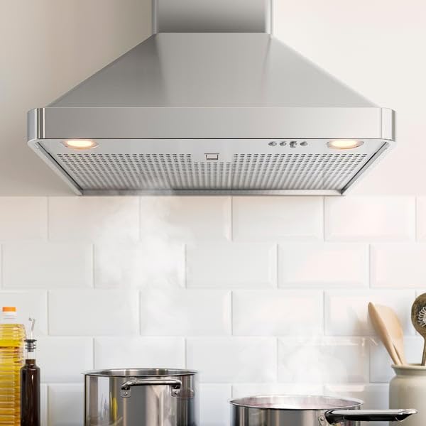 NILSBYN - Campana extractora de pared, acero inoxidable 300, 60 cm