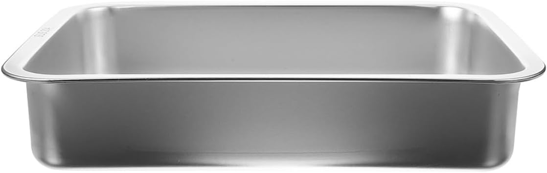 Stainless Steel Cat Litter Box Open Design Litter Pan for Cats Rabbits Convenient Storage for Litter Scoop Easy Portable Litter Box for Kittens and Small