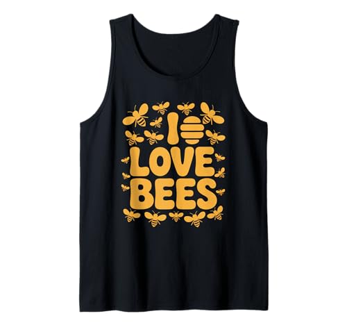 I Love Bees Enthusiast Buzzing Hive Tank Top