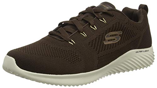 Skechers Bounder-RINSTET, Zapatillas Hombre, Ribete de Punto marrón Tostado, 41 EU