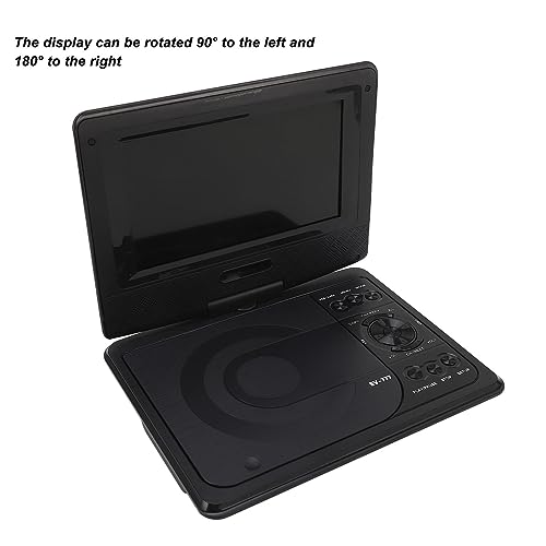 Reprodutor de DVD Portátil 1080P 7 pol. HD Tela Giratória USB Cartão de Memória para Carro MP5 Repro