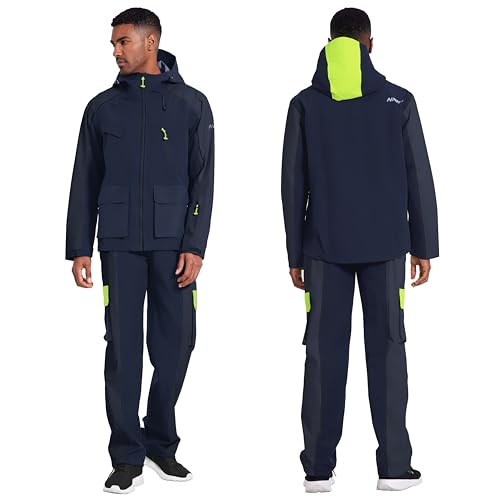 Men's Hiking Jacket&Pants 3-Piece Set: 3L-Gore Pro-Tex Shell, 20,000mm Waterproof, 15,000 Breathable,Ultralight 650g3
