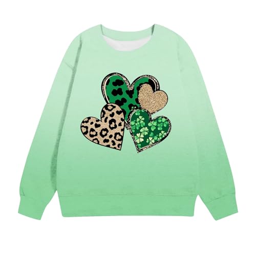 Cute St Pattys Day Outfits for Girls Long Sleeve Crewneck Pullover Tops Teens Saint Patricks Sweater Shirts3