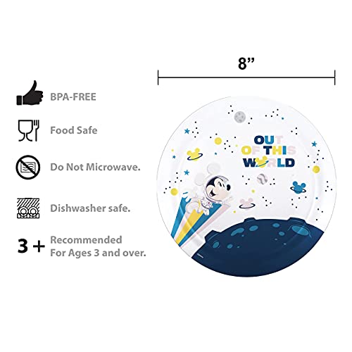 Zak Designs MMPZ-5480 Disney Mickey Mouse Kids Dinnerware Set Includes Plate thumb #3