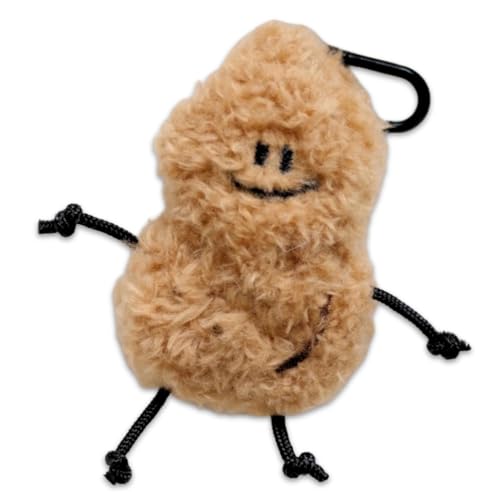 juju Pati Mini Peanut Plush Bag Charm, Cute Peanut Keychain