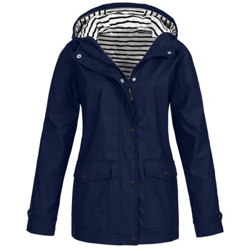 Chaqueta lluvia mujer impermeable estilo trench coat ligero y cortavientos de entretiempo