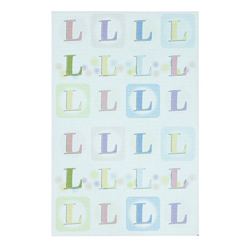 ゆにねーむ 洗濯 タグ に貼る シール イニシャルL 24ピース×1シート UN-227