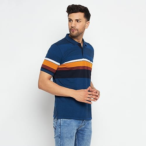 Image of Duke Stardust Men Polo Neck Half Sleeve Cotton T-Shirt (LF7069 D.Navy XXL)