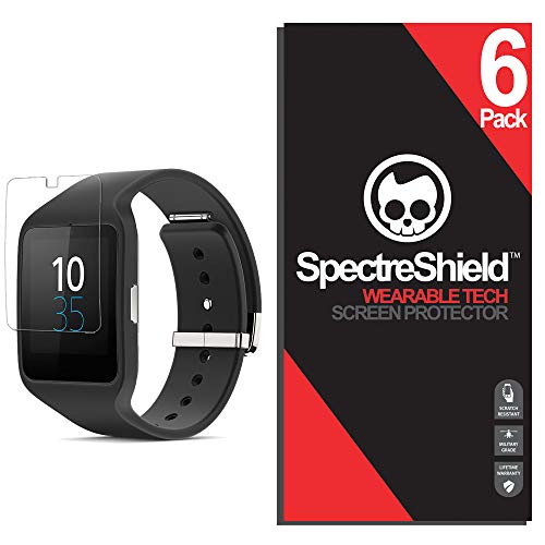 Spectre Shield (6-Pack) Screen Protector For Sony Smartwatch 3 Screen Protector Case Friendly Accessories Flexible Full Coverage Clear Tpu Film #TOP1