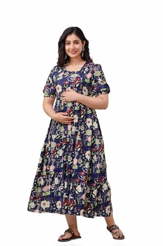 Image of New Elite Rayon Anarkali Maternity Feeding Kurti with Both Side Zipper