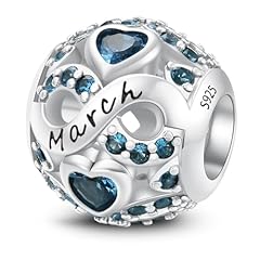 3-March Birthstone charm