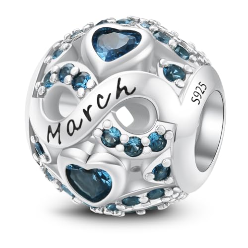 LONGLUCK Doce Meses Birthstone Charm para Pulseras y Collares Regalos para Mujer