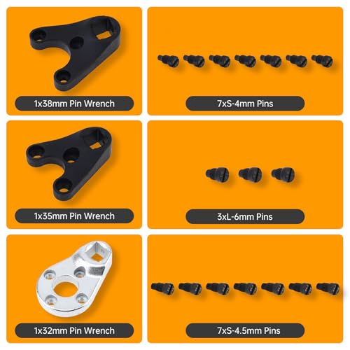 Image of Windance Outboard Trim /Tilt Pin Wrench Tools Set MT0004 MT0006 MT0009 Remove Trim /Tilt Caps or Seals on Hydraulic Steering Cylinders Fit for Yamaha Suzuki Evinrude Honda Johnson