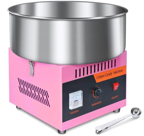 Image of Cotton Candy Machine Commercial, 1000W Electric Cotton Candy Maker Machine, Candy Floss Machine with Stainless Steel Bowl and Sugar Scoop for Kids Birthday, Family Party