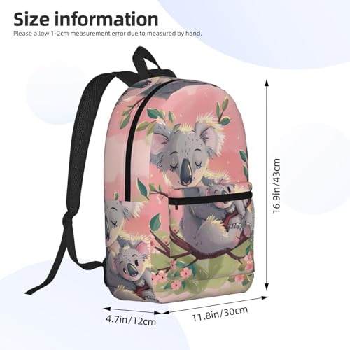 Sac à dos multi-poches tendance Koala Bear avec grand espace 43,2 cm - 4