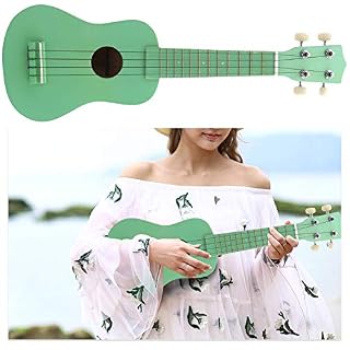 Ukulélé hawaïen à 4 cordes de 53,3 cm avec sac de transport, cadeau musical pour enfants débutants (vert) - Les Beatles, Paul McCartney, John Lennon, RIngo Starr, George Harrison Ukulélé hawaïen à 4 cordes de 53,3 cm avec sac de transport, cadeau musical pour enfants débutants (vert) – Image 4