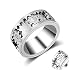 Tiaioang Gear Spinner Ring für Männer, Steampunk Gear Zappelring, Angst Teens Edelstahl Zappelring, Mind Relaxing Gadgets Cooler Flaschenöffner Ring Stressabbau Geschenke