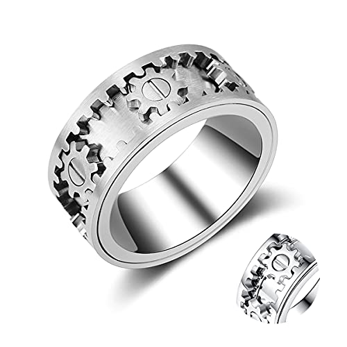 AMZCOM Spinner Ringe für Herren & Damen, Edelstahl Anxiety Fidget Ringe,...