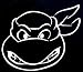 CCI Ninja Turtle Decal Vinyl Sticker|Cars Trucks Vans Walls Laptop| White |5.5 x 4.75 in|CCI790