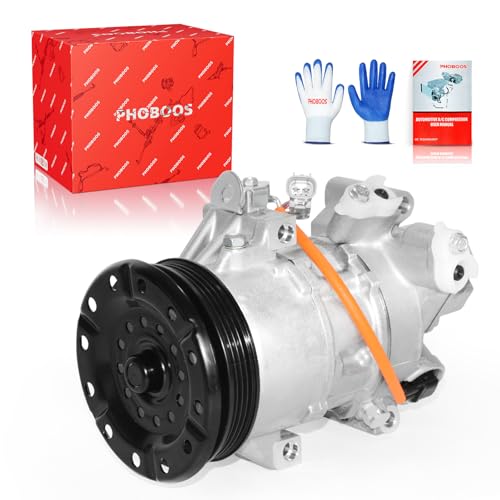Image of PHOBOOS A /C Compressor with Clutch Compatible with Scion xA 2004-2006 L4 1.5L, xB 2004-2006 L4 1.5L, Ref. CO-11034C, 98376