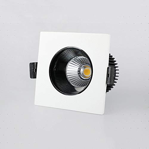 Spot encastré COB 7W carré orientable comme rondelle murale de salle de bain
