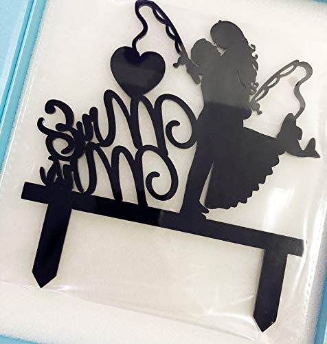 Wedding Cake Topper Engagement Bridal Shower Couple Bride Groom Fishing Fish (Fishing (Black)) #TOP3