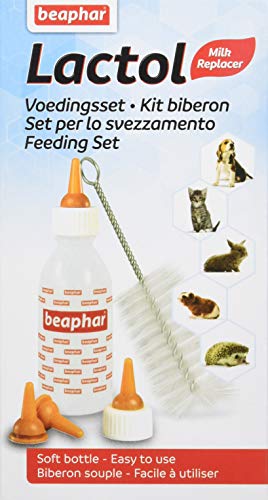 Beaphar Kit Biberón con Tetinas y Cepillo Limpiador
