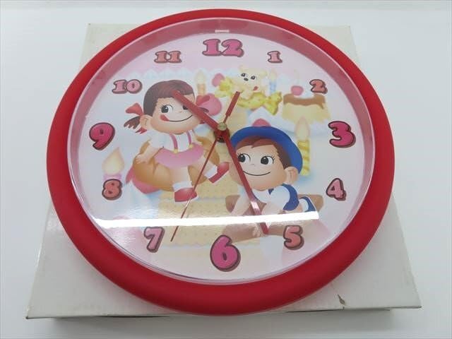 Amazon.co.jp: 不二家 ペコちゃん 壁掛け時計 置時計 3点セット