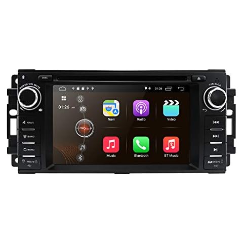 6.2 Inch Android 10 For Jeep Chrysler Chevrolet Dodge Challenger DVD Player 2G+16G Car Stereo Supports Mirror-Link GPS RDS Subwoofer TPMS DAB+ Steering Wheel Control Car Navigation Head Unit Cover
