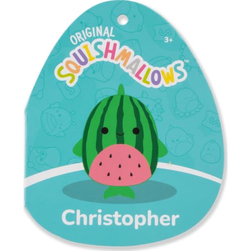 Image of Squishmallows Original 12in Christopher the Watermelon Whale - Official Jazwares Plush (Medium-Sized)