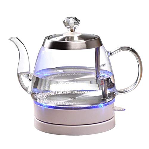 Hervidor eléctrico de vidrio inalámbrico blanco 1L