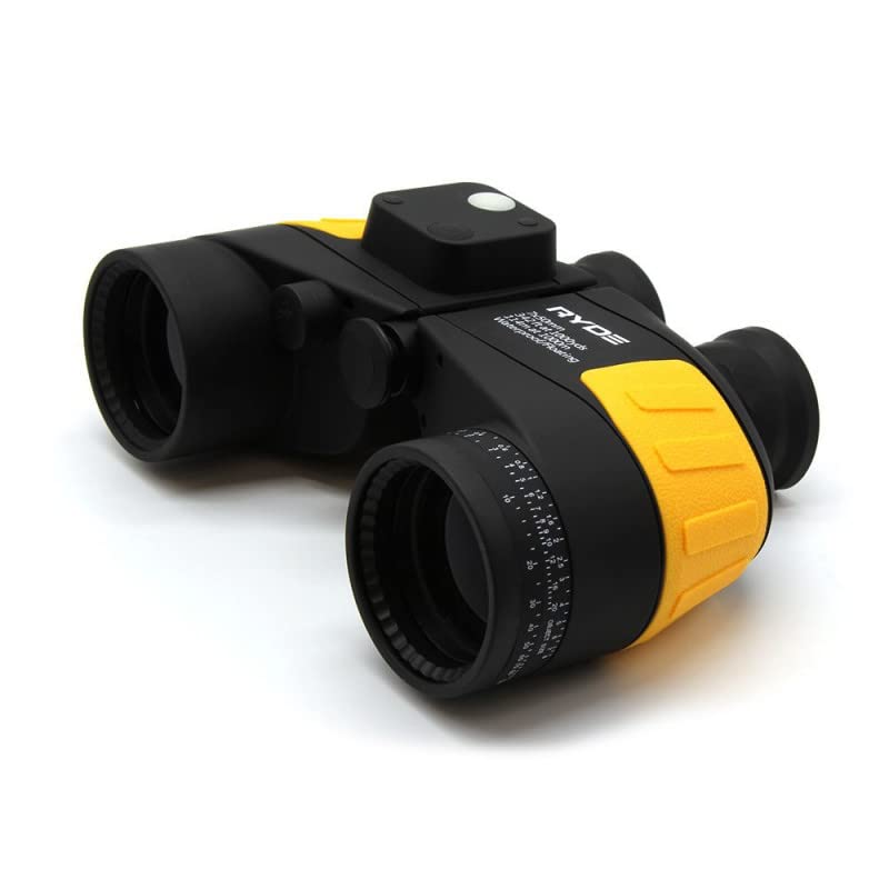 Jumelles Marines IRISCO 7x50 avec Compas rétroéclairé – Flottantes, étanches IPX7 – Vision Claire Multicouche – Prismes BaK4 – Idéales pour Navigation, Voile, Observation et activités extérieures