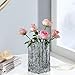 Aoderun Glass Vase Crystal Vase Heavy Duty Large Flower Vase for Dining Table Kitchen Office Home Shelf Wedding Living Room Centerpieces(Grey)