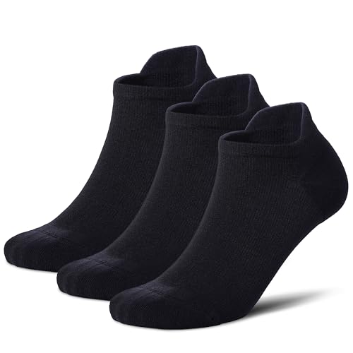 LEVSOX Ankle Compression Socks for Women Men Cushioned Running Support