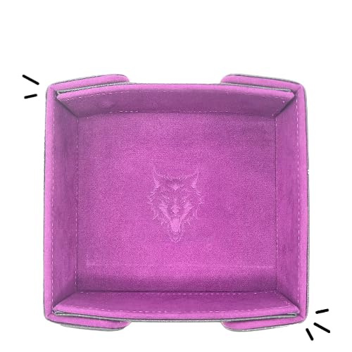 Norse Foundry Magnetic Folding Dice Tray - A Portable Option for Quieter Dice Rolling, or Dice Games, Perfect for Dice Enthusiasts, Playing Cards, RPG Players, and Dice Collectors (Purple)