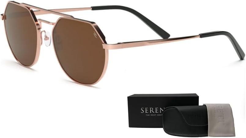 Serengeti Shelby Round Sunglasses For Men For Women + FREE Complimentary Eyewear Kit