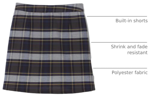 Image of French Toast Girls' Plaid Adjustable Waist Pleated-Front Two-tab Scooter