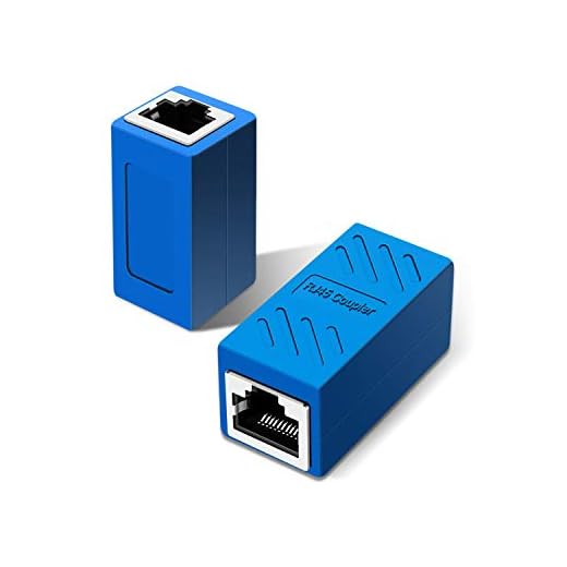 RJ45 Coupler, Internet Cable Connectors Female to Female, Cat6 Inline Couplerin, for Cat7/Cat6/Cat5/Cat5e Ethernet Extension Cable (2 Pack Blue)