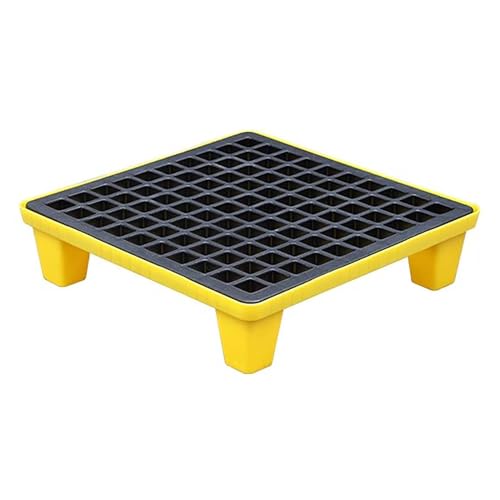 Palette de confinement modulaire industrielle anti-déversement avec grille plate en polyéthylène