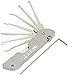 Produktbild PEARL Schlossöffner Werkzeug: Lockpicking-Werkzeug mit 7 Dietrichen & Spanner, Edelstahl (Schlossöffner Set)