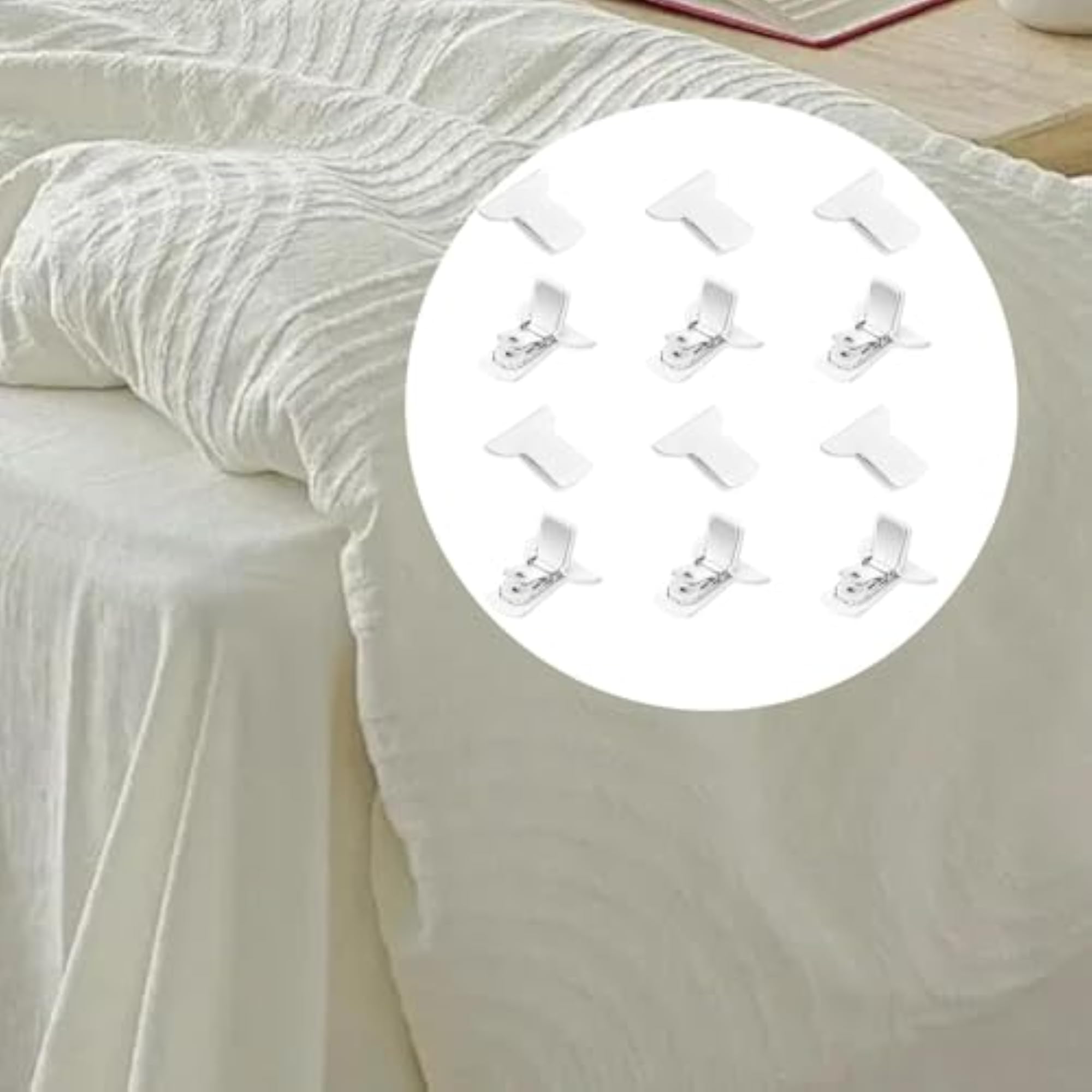 Padded Comforter Clips, 12 Pack Non Slip
