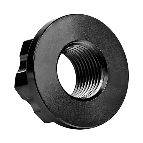 Image of Titanium M6 M8 M10 M12 M14 M16 Flange Bolt Nut Bicycle Motorcycle Rear Axle Car Modification Accessories Pack of 6 (M16 Pitch 1.5mm, Black)