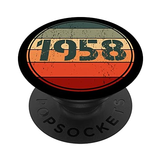 Vintage 1958 cumpleaños Pop Socket divertido 1958 cumpleaños 1958 PopSockets PopGrip Intercambiable