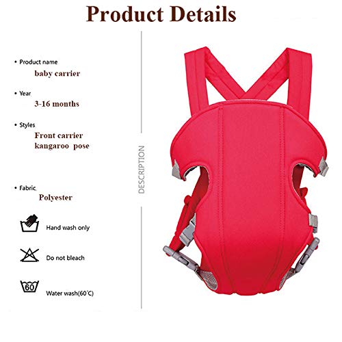 Canguru Bebe Passeio Ergonômico Conforto Carregador 12 Kg (Vermelho)