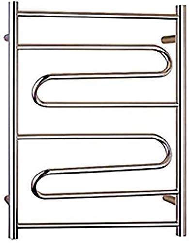 Toallero eléctrico de pared para baño de metal negro de 31x22 pulgadas con temporizador de enchufe