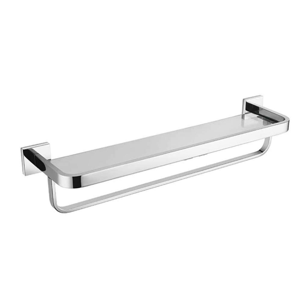 Estantes de baño exquisitos Almacenamiento de baño, Almacenamiento de baño, Estantería de baño de Acero Inoxidable Estante de baño con toallero Ducha montada en la Pared (Tamaño -50 cm)