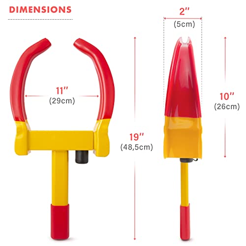 Vaygway Tire Clamp Wheel Lock- 2 Pack Metal Boot Stabilizer -Anti Theft Wheel Chock Lock Car Trailer Wheel-Security Travel Locking Claw Auto- Camper Car Van Truck Suv Fits #TOP1