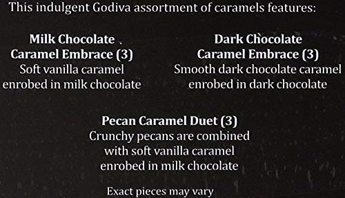 Godiva Chocolatier Assorted Belgian Chocolate Caramels Gift Box, 1Oz #TOP1