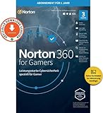 NortonLifeLock 360 for Gamers 2022 | 3-Geräte Norton Gamers | 1 Benutzer | 1 Jahr | PC/Mac/Mobile | Aktivierungscode per Email