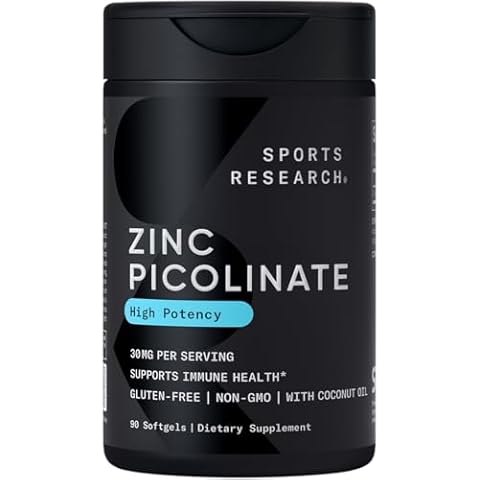 Sports Research Zinc Picolinate 30mg Cover